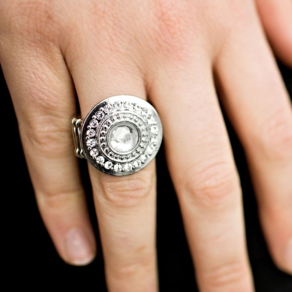 White Rhinestone Ring - Upstate Style - Picture 2 of 2